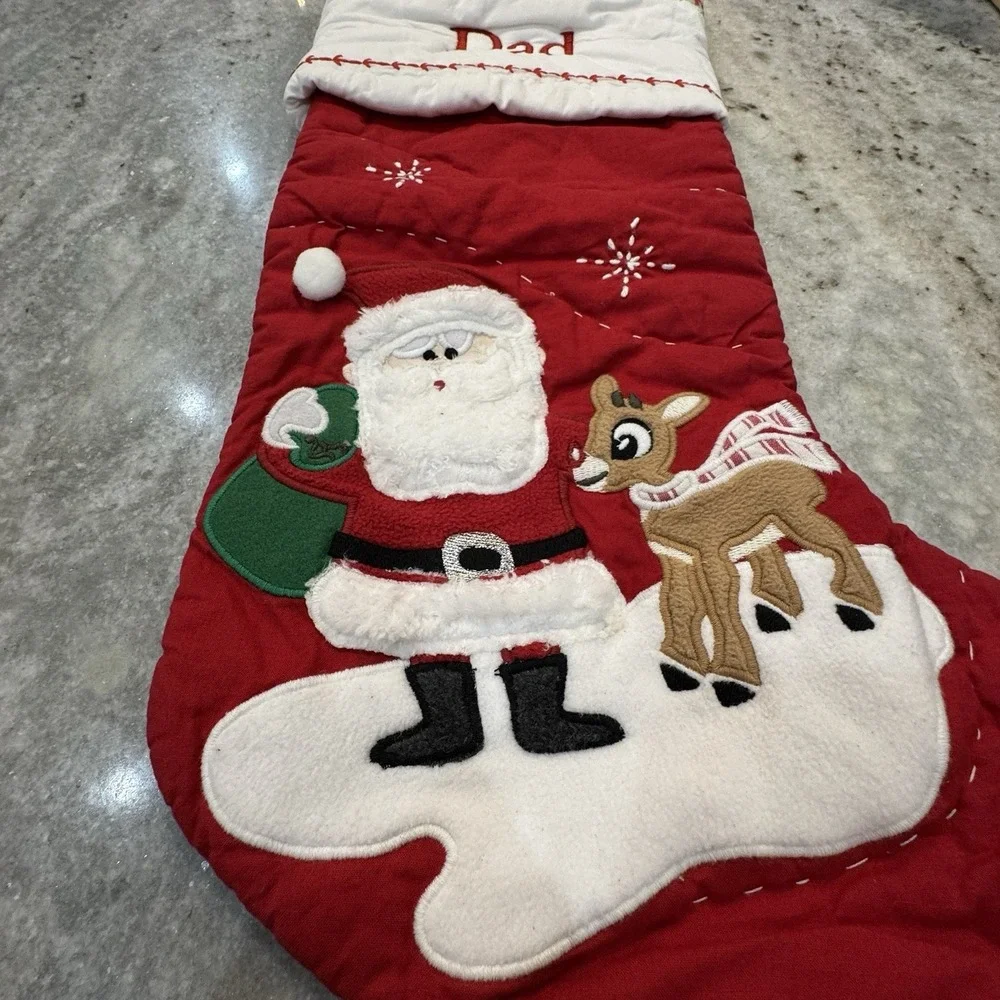 NWT Pottery Barn Kids Quilted Christmas Stocking 